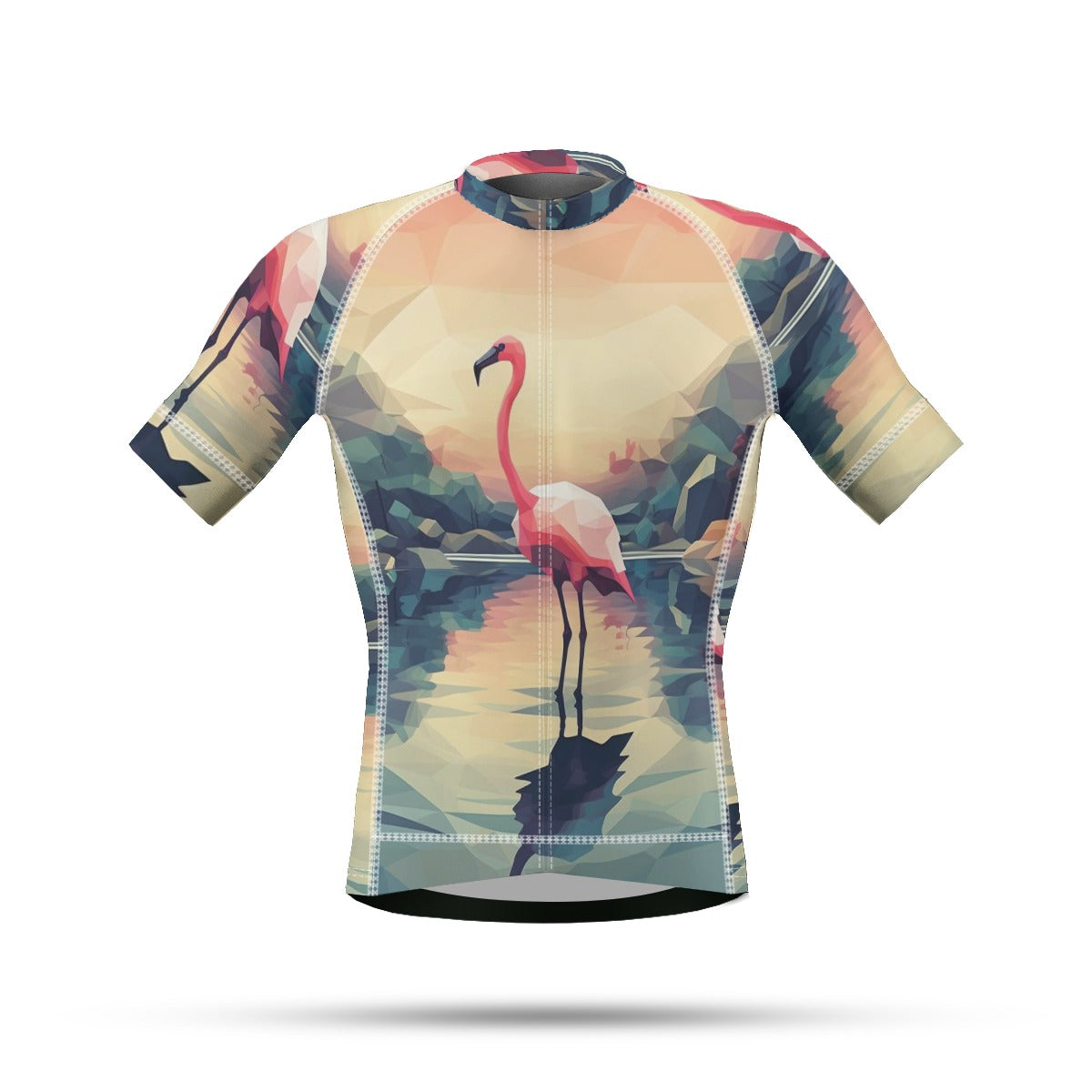 Geometric Flamingo Cycling Jersey