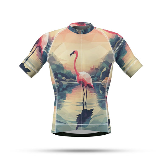 Geometric Flamingo Cycling Jersey