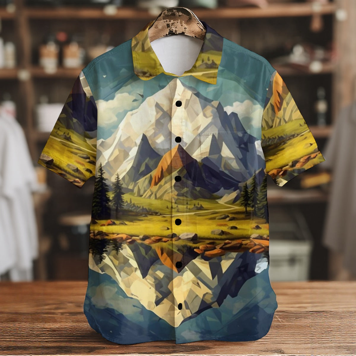 Short Sleeve Shirt With Pockets Spring Mountains
