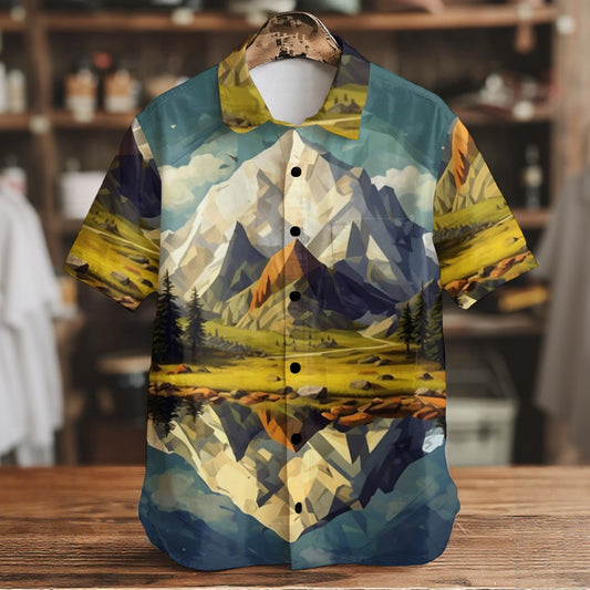 Short Sleeve Shirt With Pockets Spring Mountains