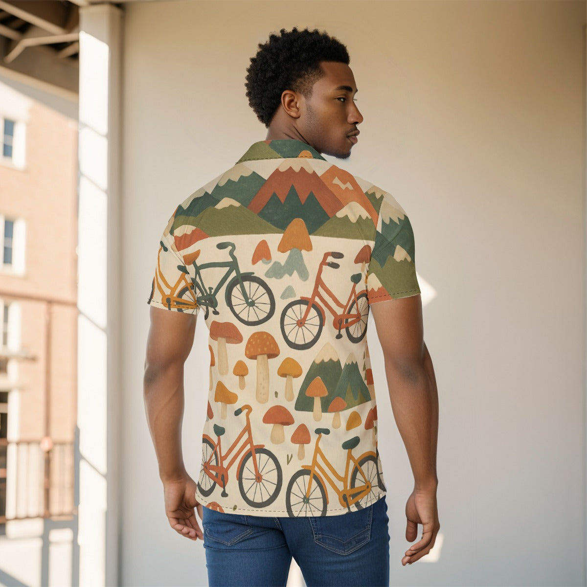 Bikes and Mushroom Mountains Adventure Shirt